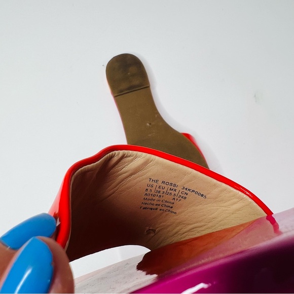 Red Slide Sandals - Picture 2 of 3